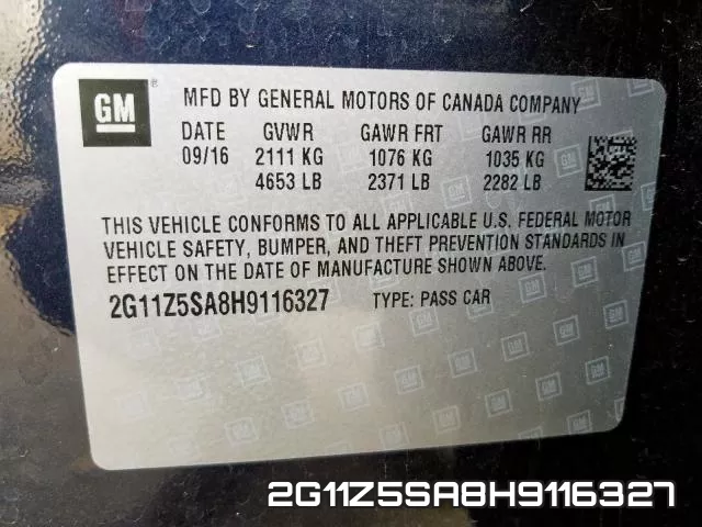 2G11Z5SA8H9116327 фото 2