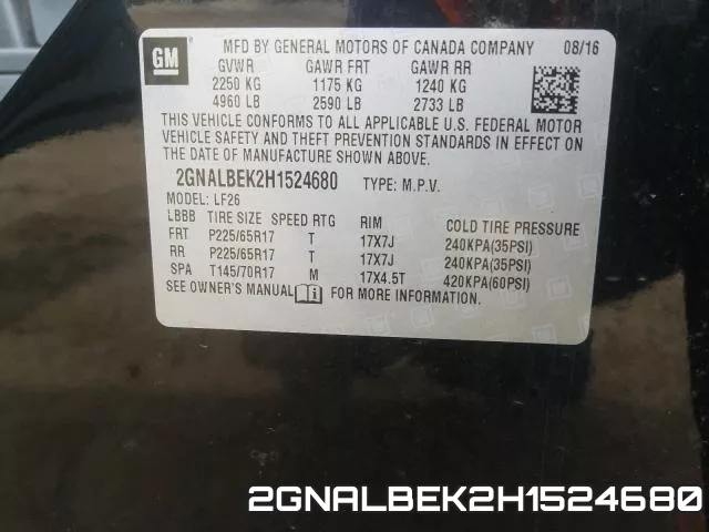 2GNALBEK2H1524680 фото 2