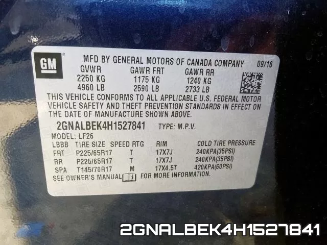 2GNALBEK4H1527841 фото 2