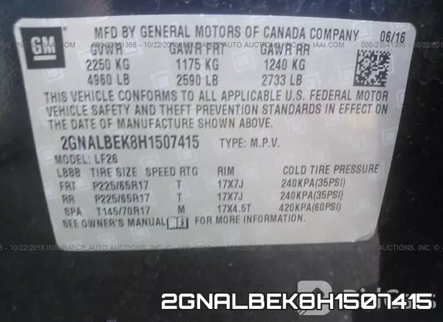2GNALBEK8H1507415 фото 10