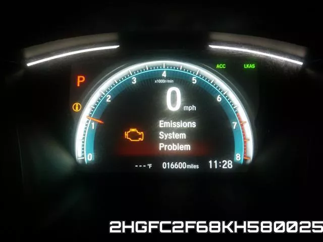 2HGFC2F68KH580025 фото 9