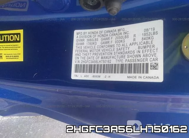 2HGFC3A56LH750162 фото 10