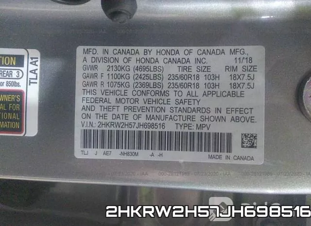 2HKRW2H57JH698516 фото 10