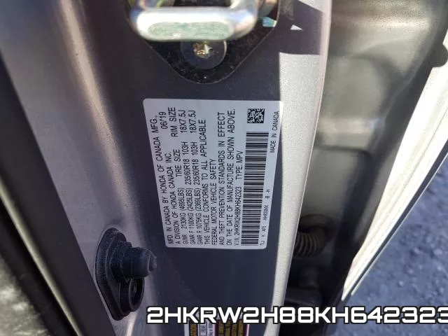 2HKRW2H88KH642323 фото 2