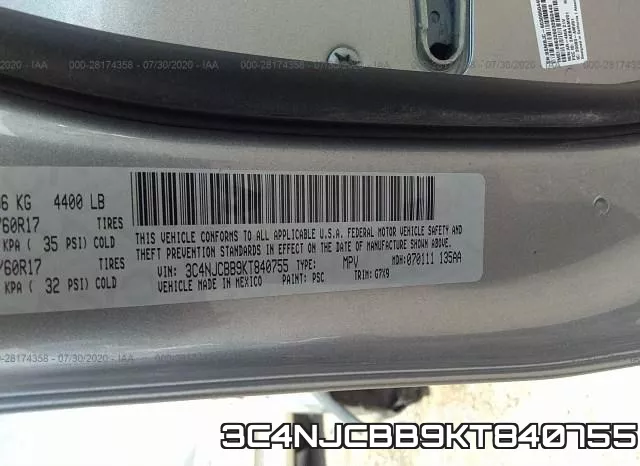 3C4NJCBB9KT840755 фото 9