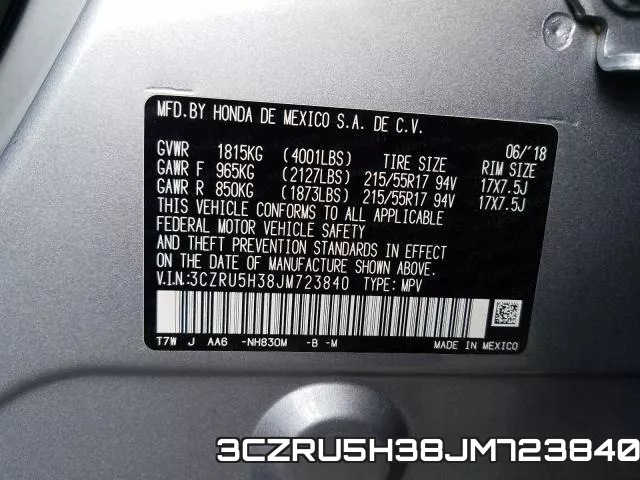 3CZRU5H38JM723840 фото 2