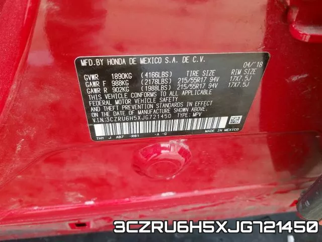 3CZRU6H5XJG721450 фото 2