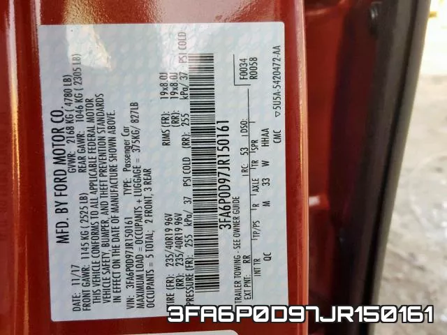 3FA6P0D97JR150161 фото 2