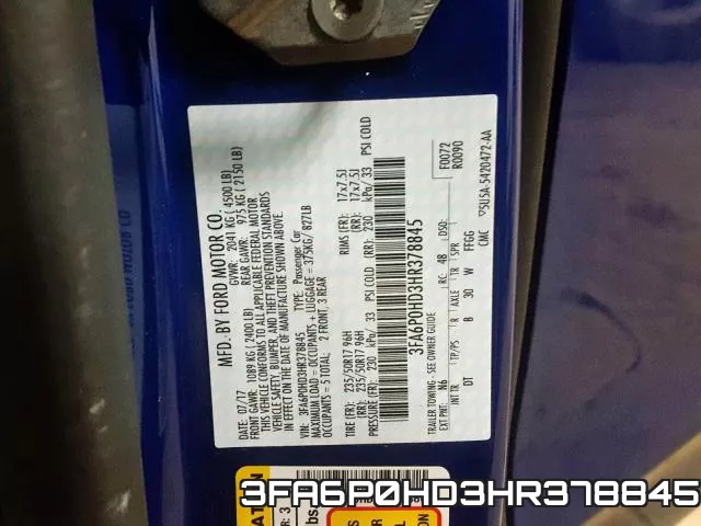 3FA6P0HD3HR378845 фото 2