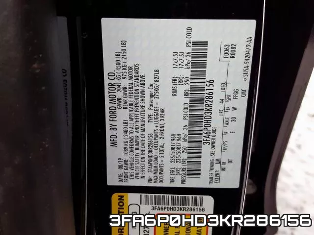 3FA6P0HD3KR286156 фото 2