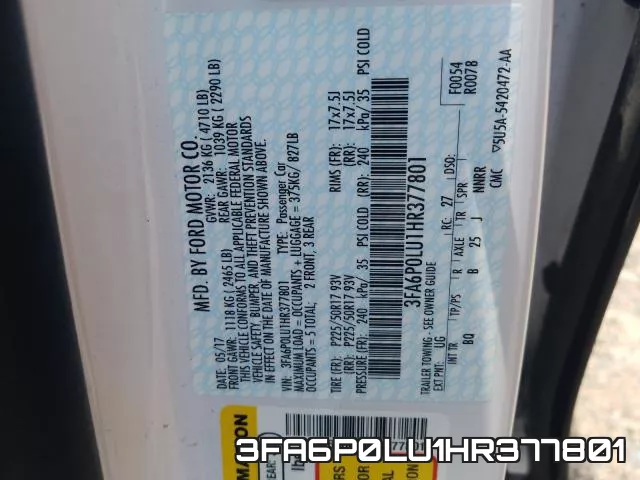 3FA6P0LU1HR377801 фото 2