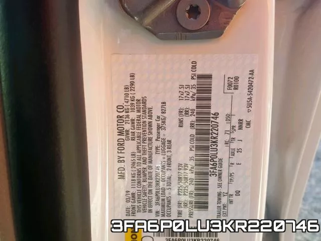 3FA6P0LU3KR220746 фото 2
