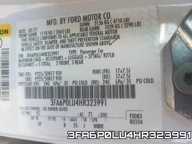 3FA6P0LU4HR323991 фото 2