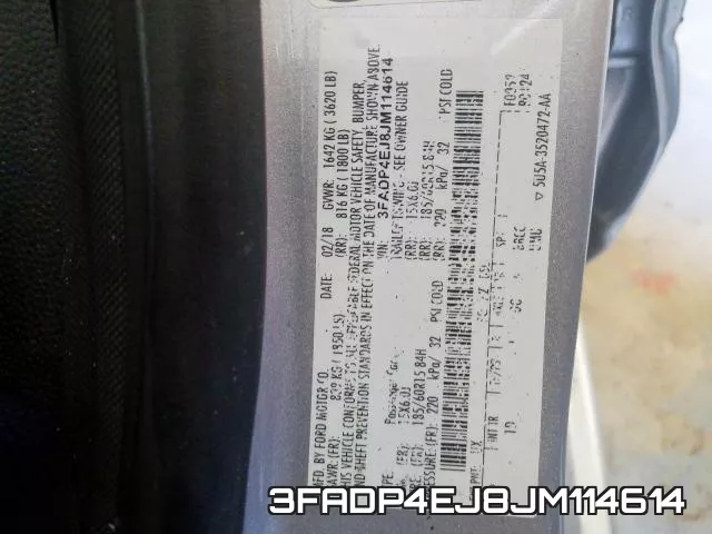 3FADP4EJ8JM114614 фото 2