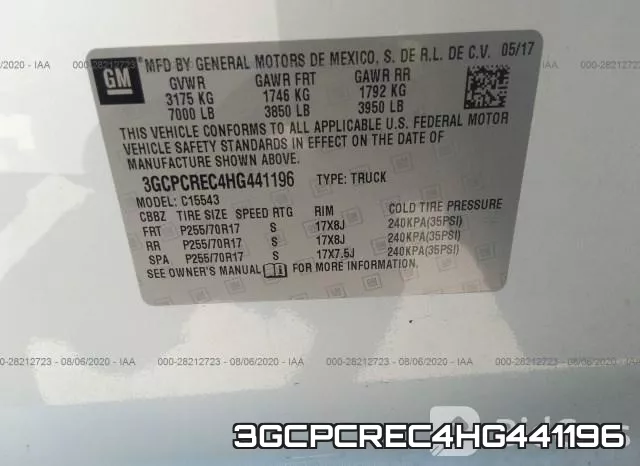 3GCPCREC4HG441196 фото 10