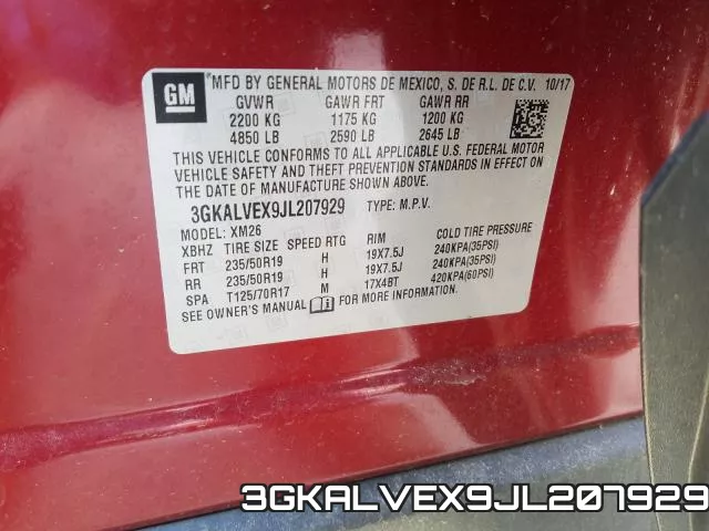 3GKALVEX9JL207929 фото 2