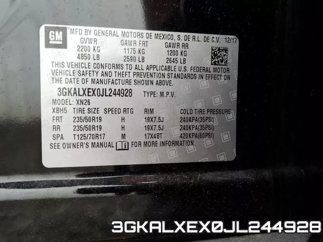 3GKALXEX0JL244928 фото 2