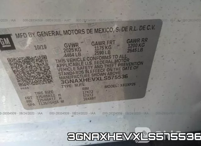 3GNAXHEVXLS575536 фото 10