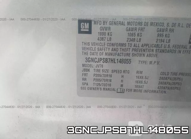 3GNCJPSB7HL148055 фото 10