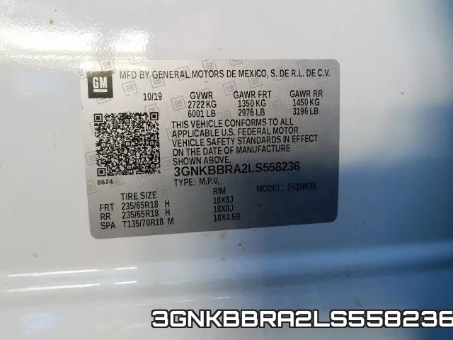 3GNKBBRA2LS558236 фото 2