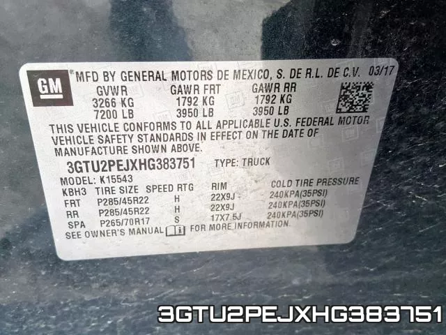 3GTU2PEJXHG383751 фото 2