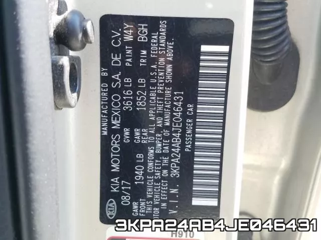 3KPA24AB4JE046431 фото 2