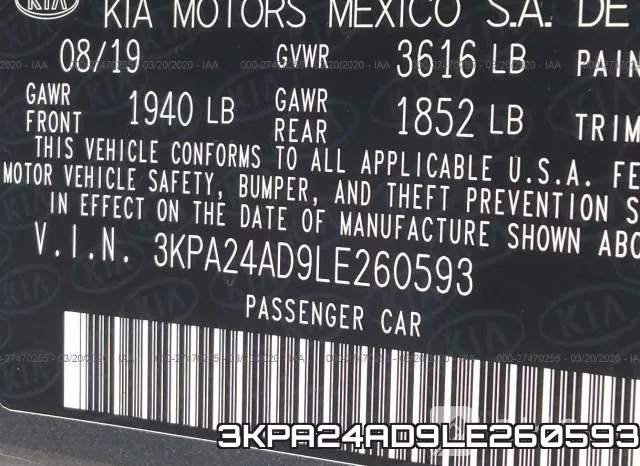 3KPA24AD9LE260593 фото 10