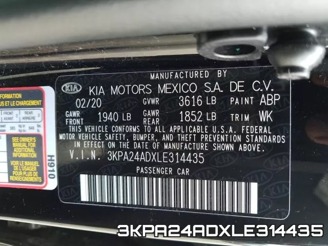 3KPA24ADXLE314435 фото 2