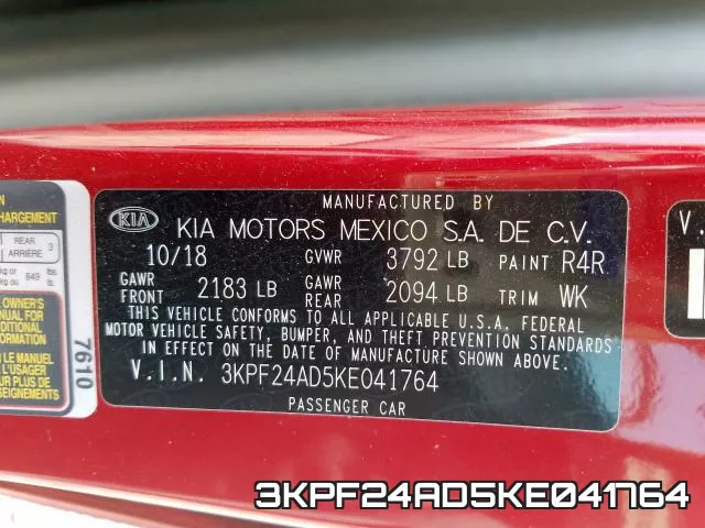 3KPF24AD5KE041764 фото 2