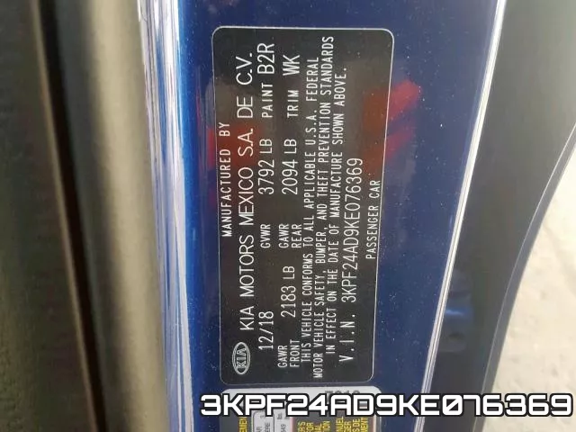 3KPF24AD9KE076369 фото 2