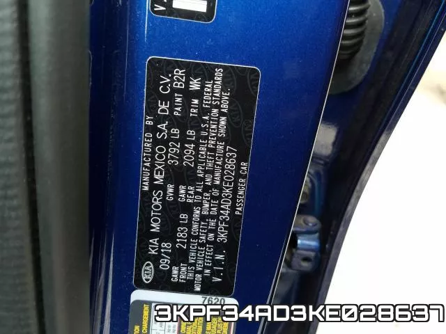 3KPF34AD3KE028637 фото 2