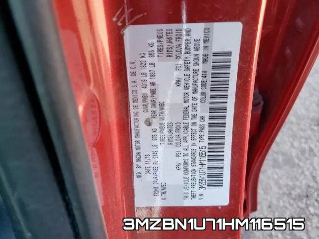 3MZBN1U71HM116515 фото 2