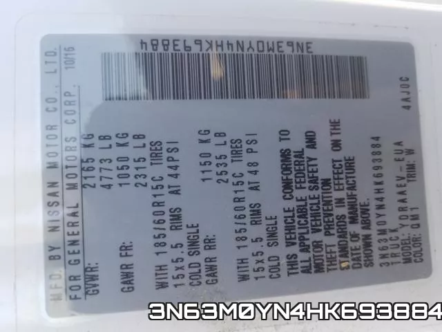 3N63M0YN4HK693884 фото 2