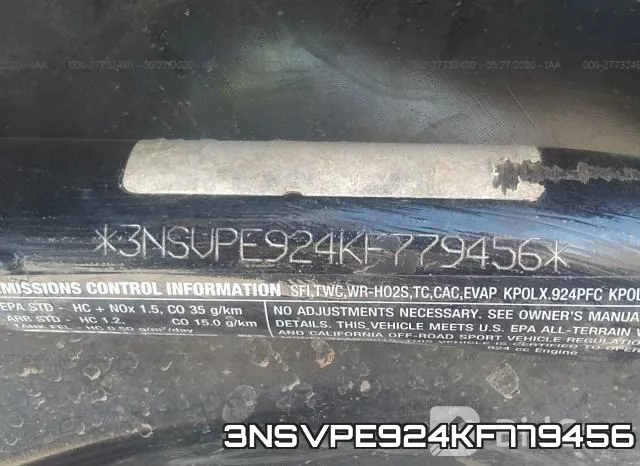 3NSVPE924KF779456 фото 2