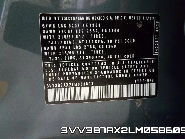 3VV3B7AX2LM058609 фото 2