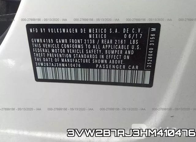 3VW2B7AJ3HM410476 фото 10