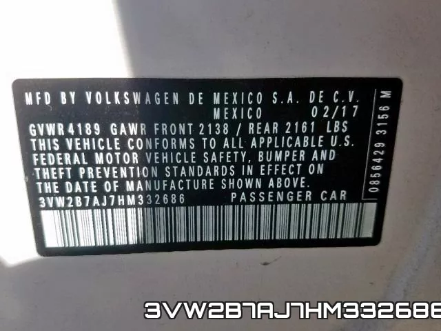 3VW2B7AJ7HM332686 фото 2