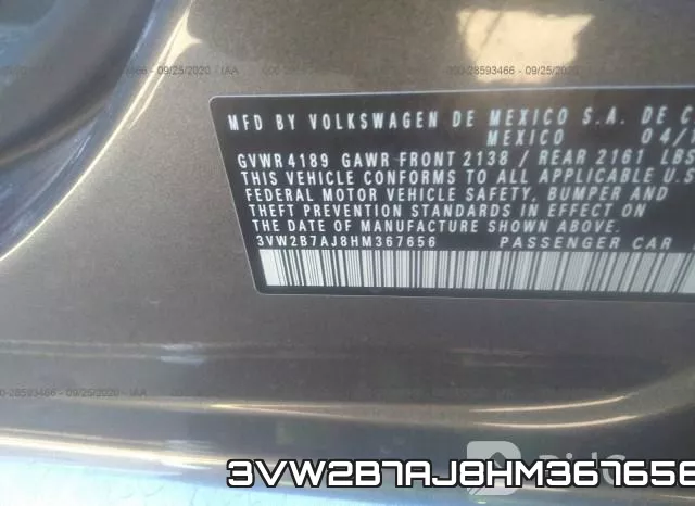 3VW2B7AJ8HM367656 фото 10