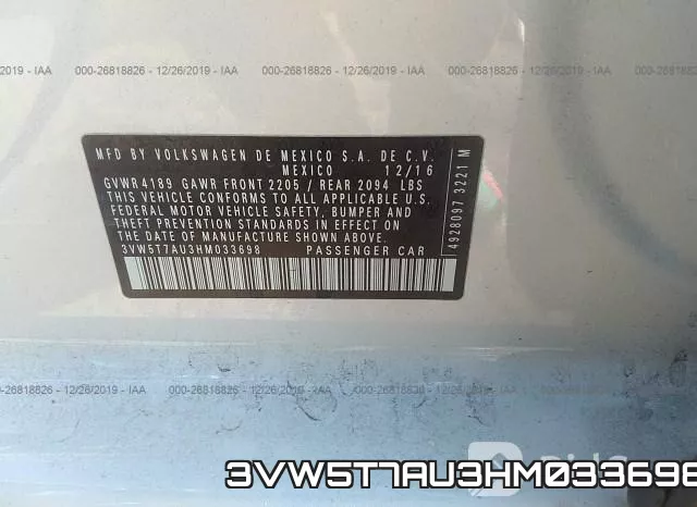 3VW5T7AU3HM033698 фото 10