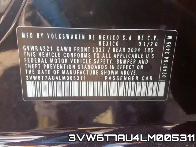 3VW6T7AU4LM005311 фото 2