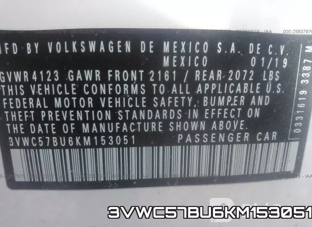 3VWC57BU6KM153051 фото 10