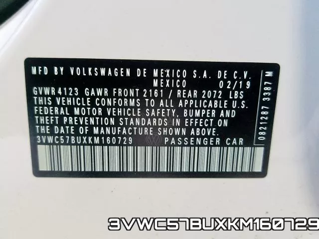 3VWC57BUXKM160729 фото 2