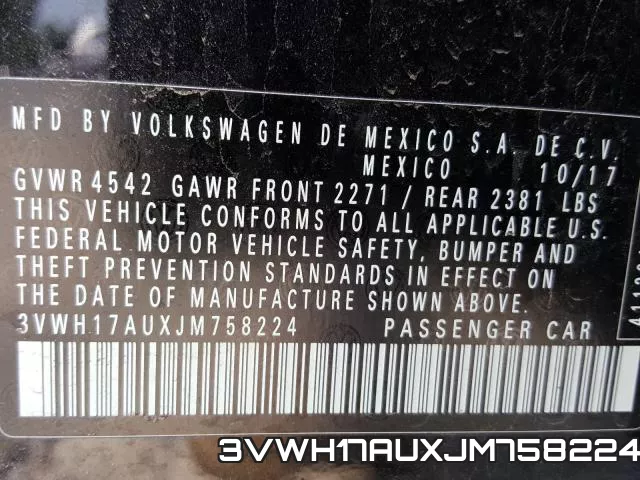 3VWH17AUXJM758224 фото 2