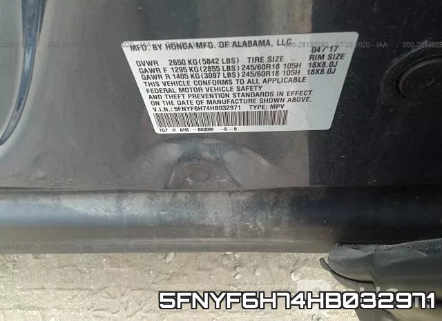 5FNYF6H74HB032971 фото 10