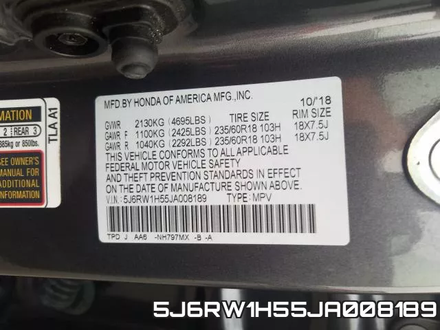 5J6RW1H55JA008189 фото 2