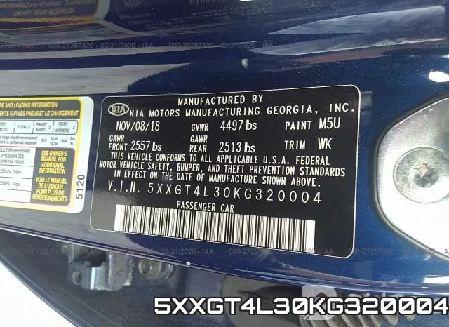 5XXGT4L30KG320004 фото 10