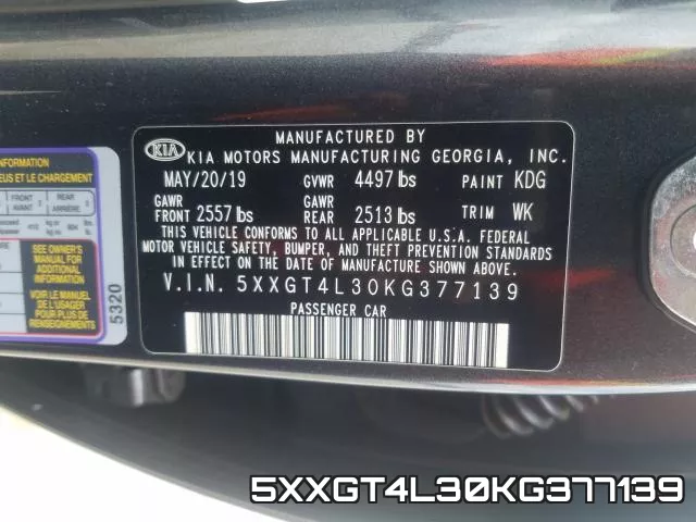 5XXGT4L30KG377139 фото 2