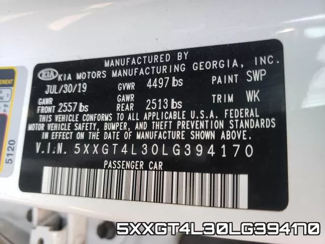 5XXGT4L30LG394170 фото 2