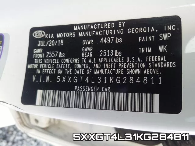 5XXGT4L31KG284811 фото 2