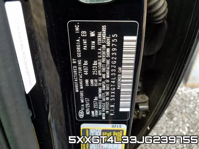 5XXGT4L33JG239755 фото 2